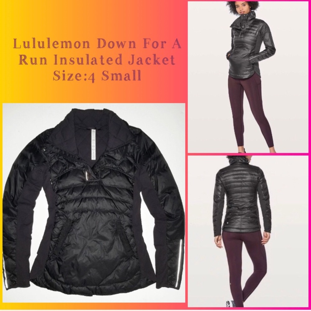 Lululemon Down For A Run Pullover II
Black 4 Small Insulated Puff Jacket Coat
